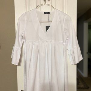 Prettylittlething made in UK white dress -Size M